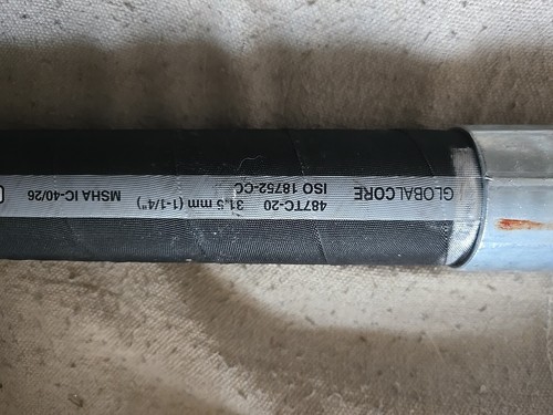 39" PARKER HYDRAULIC HOSE 487TC-20  HOSE GLOBAL CORE TOUGH COVER 1 1/"4  - Picture 2 of 8