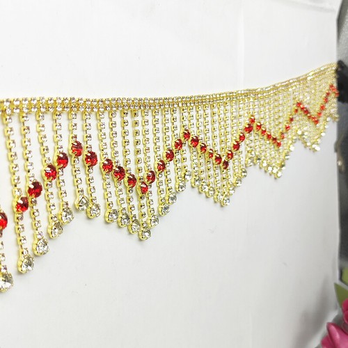 Glitzer Borte Kristall Quasten Fransen Zum Selbermachen Handwerk Nähen Kleid Kostüm Glitzer - Bild 8 von 9