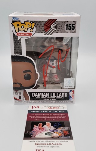 DAMIAN LILLARD PORTLAND TRAILBLAZERS SIGNED BASKETBALL FUNKO POP JSA - Picture 1 of 6