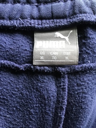 Puma Men's Essential Track Pants Fleece -Navy Blue XL - Picture 3 of 7