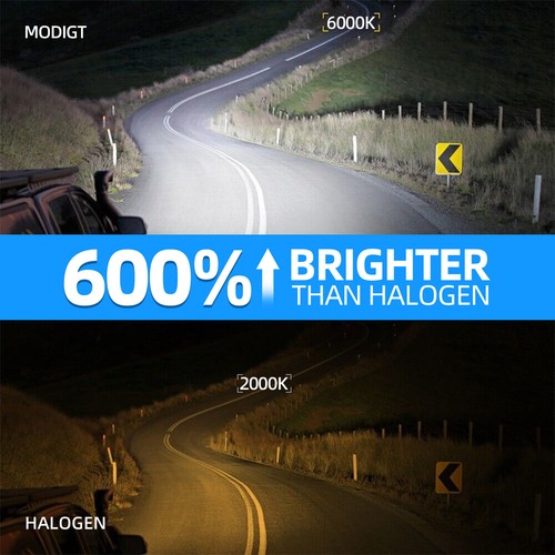 H7 LED Headlight Kit High Low Bulbs 6000K For 1993-1995 Audi 90 Quattro 40W - Picture 9 of 13