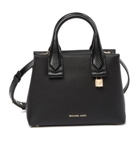 Michael Rollins Pequeño Serpiente Michael Kors en relieve de cuero Bolso  Negro | eBay