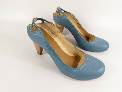 J Shoes Blue All Leather High Heel Shoes Uk 5 Eu 38 Hardly worn - Picture 2 of 6