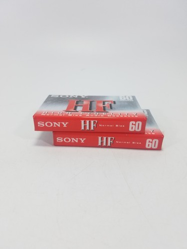 (2) Cintas de casete de audio en blanco sesgo normal de alta fidelidad Sony HF 60 min selladas - Imagen 5 de 6