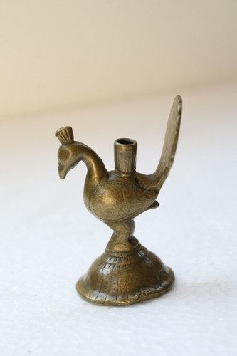 Antique Islamic Brass Peacock Bird Figurine Engraved Rare Incense Burner NH5276 - Picture 8 of 11