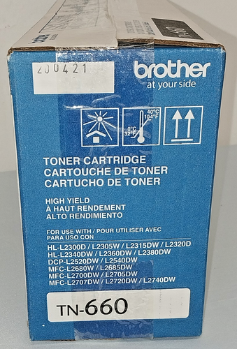 NEW Genuine OEM Brother TN-660 High Yield 2600 Page Black Toner Cartridge TN660 - Picture 3 of 7