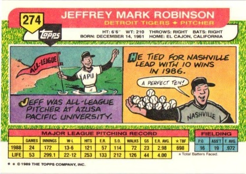 1989 Topps Big Baseball Cards 201-300 (pick a card) - Picture 121 of 173