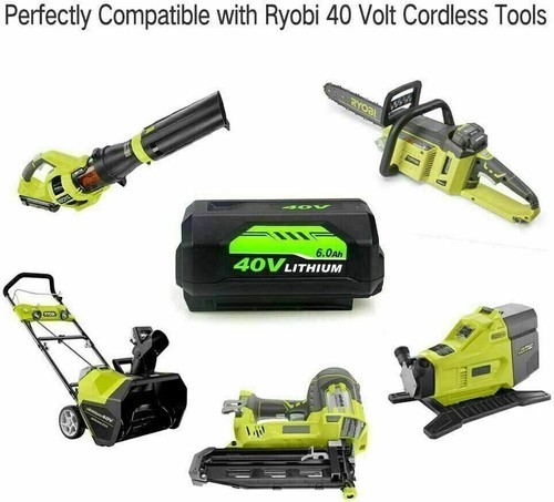 6Ah Battery replace for Ryobi 40V OP4040 OP4026 OP4030 OP4050 OP4060A Lawn Mower - Picture 11 of 13