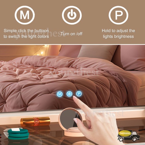 50x42 cm Hollywood Makeup Mirrors Magnifying Vanity Mirror Wall Mount /Tabletop - Picture 7 of 13