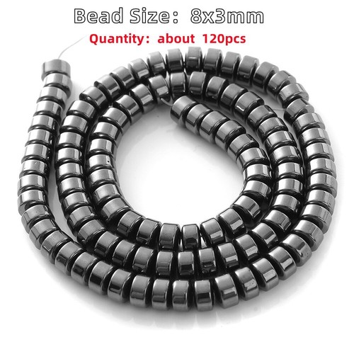 Cuentas redondas cruzadas cilíndricas de corazón de hematita negra natural para hacer joyas hágalo usted mismo - Imagen 68 de 68