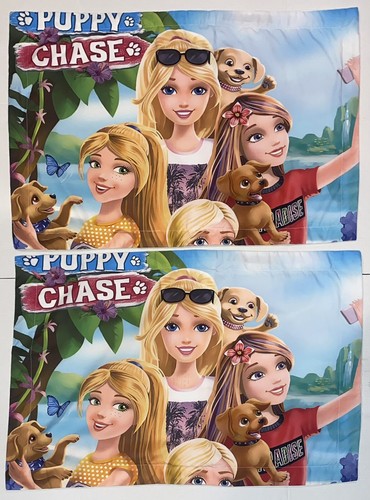 Barbie & Friends Queen Duvet Cover & 2 Pillow Shams Puppy Chase Kids Bedding Set - Picture 12 of 13