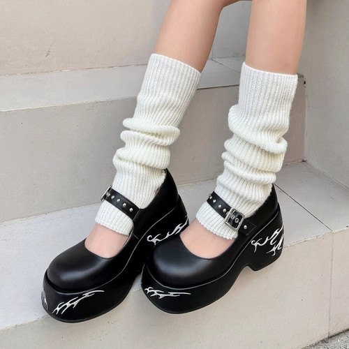 Damenschuhe schräger Absatz dicke Sohle Mary Jane Schwammsohle Höhe Einzelschuhe - Bild 2 von 26