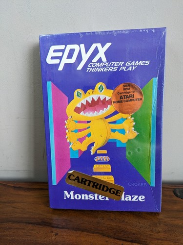 Monster Maze - Epyx - New Sealed Atari Cartridge 400 800 XL XE - Complete