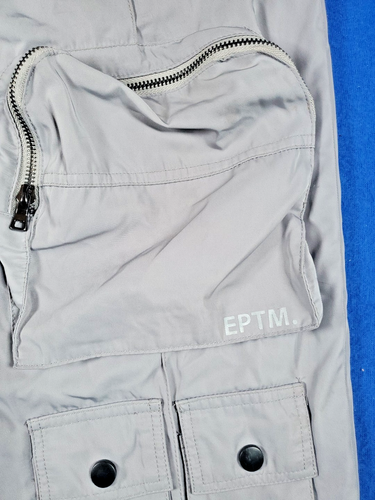 EPTM The Perfect Example Cargo Pants L-34 Khaki Tan Campus Jogger Stack Pocket - Picture 12 of 19