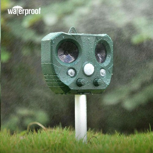 Upgraded Solar Ultrasonic Animal Repellent Dog Cat Skunk Deer Raccoon For Garden - Picture 4 of 9