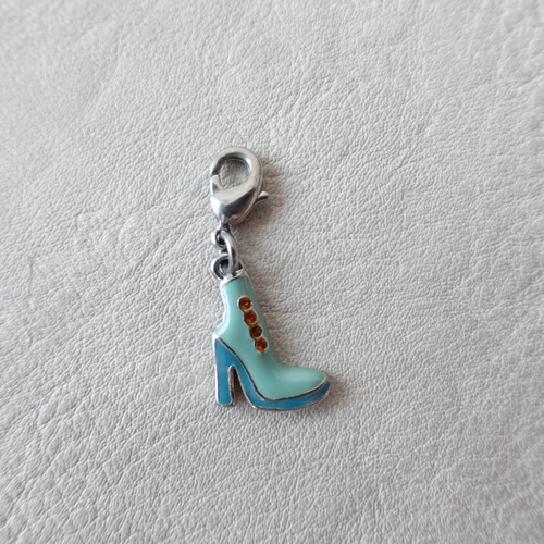 Vintage 80s Colorful Enamel Silver Tone Charm for Bracelets Necklace - Picture 9 of 22
