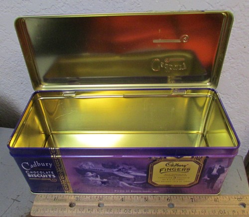 Cadbury Fingers Schokolade Kekse Sammlerdose LEER, tolle Grafik auf Dose - Bild 8 von 8