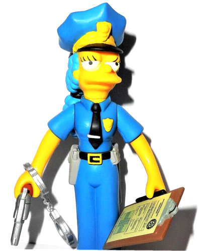 The SIMPSONS world of Springfield OFFICER MARGE 2001 series 7 playmates cop wos - Picture 1 of 2