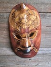 Creepy Vintage African Hand Carved Wooden Tribal Mask Wall Decor
