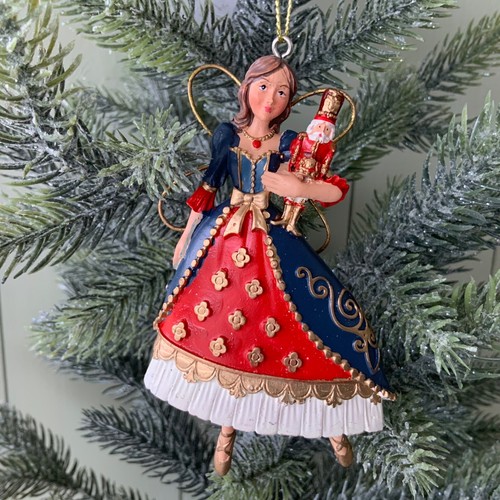 Nutcracker Ballet Resin Christmas Tree Decoration Gisela Graham Mouse Clara - Picture 15 of 20