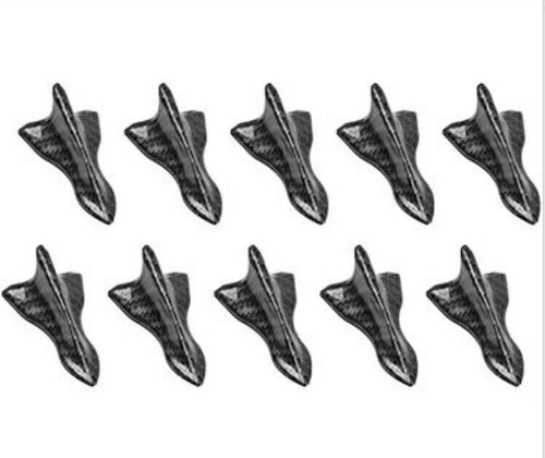 10pcs Universal Car Shark Fin Diffuser Vortex Generator Wing Roof Spoiler Bumper - Picture 8 of 10