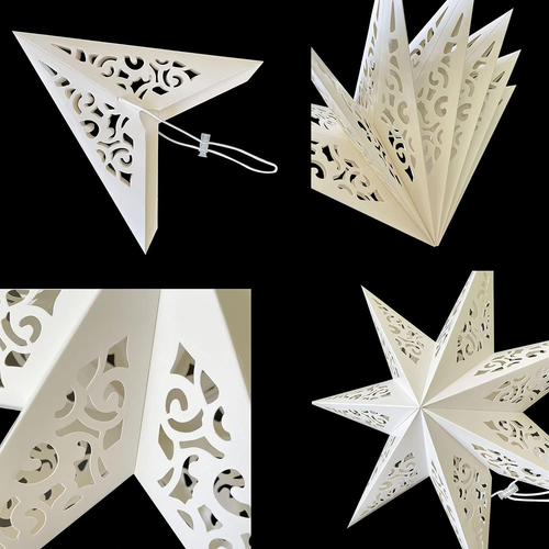 Star Shaped Paper Lantern Decoration for Weddings, Christmas Holiday Birthday Pa - Picture 8 of 9