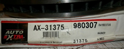 NEW AUTO EXTRA FRONT DISC BRAKE ROTOR FINISHED & BALANCED AX-31375 - Picture 4 of 4