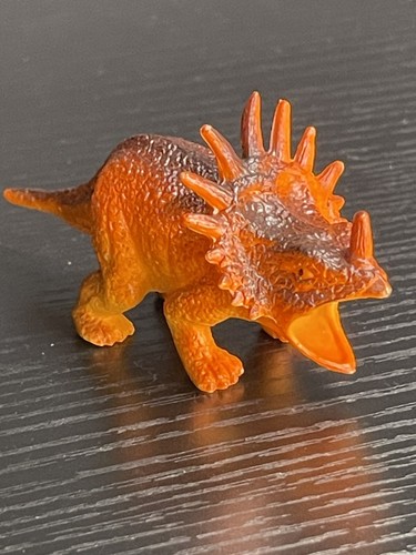 Styracosaurus Dinosaur ~ (small) Orange Display / Toy - Picture 6 of 8