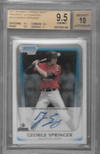 GEORGE SPRINGER 2011 BOWMAN CHROME PROSPECTS AUTOGRAPH BGS 9.5/10 GEM MINT