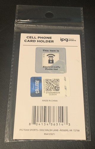 Wisconsin Badgers Cell Phone Credit Card Holder Adhesive Back - Picture 2 of 2