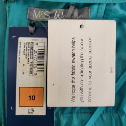 M&S Bridesmaid Light Aqua Strappy Dress Women's UK M 10 Bnwt K929 - Picture 6 of 7