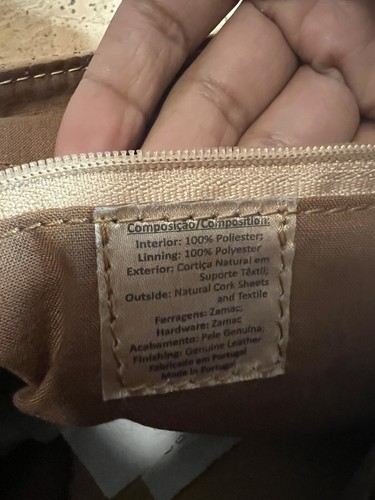 Cork Purse Shoulder Crossbody Bag Natural Portugal Eco Friendly - Picture 4 of 4