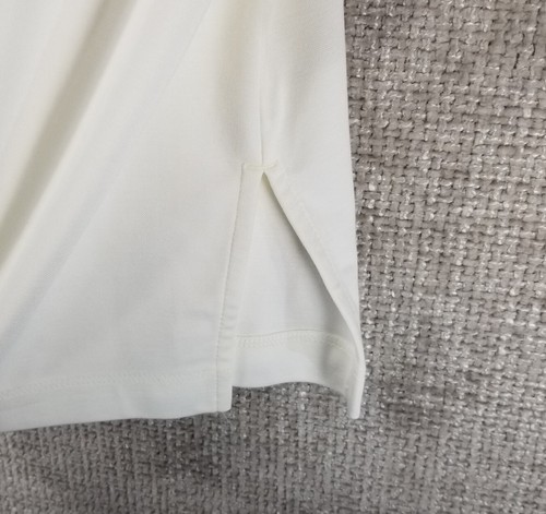 J. Jill Button Up Half Sleeve Stretch Knit Tunic Blouse Women's MP Cream NWT - Picture 9 of 12