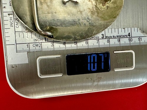 Perched Owl Quality Turquoise Coral Navajo? Belt Buckle Broken Arrow Hallmark   - Picture 4 of 19