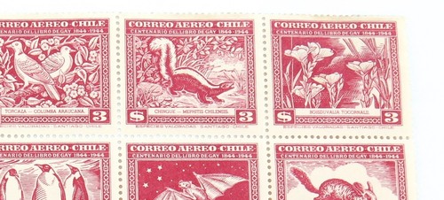 .SCARCE 1948 CHILE #C124 BLOCK of 25 $3, FLORA & FAUNA. MH - Picture 2 of 5