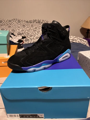 Mens Size 11 Jordan 6 Retro "AQUA" Black/Bright Concord-Aquatone (CT8529 004)