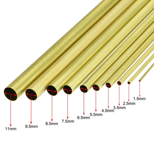 10 Stück Messingrohr 1,5mm-11mm Außendurchmesser x 0,2mm Wandstärke 300mm Länge - Bild 3 von 5