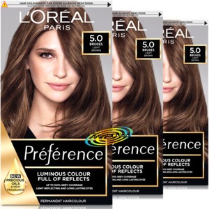 3x Loreal Preference 5 0 Bruges Castano Chiaro Tintura Permanente Tinta Per Capelli Ebay