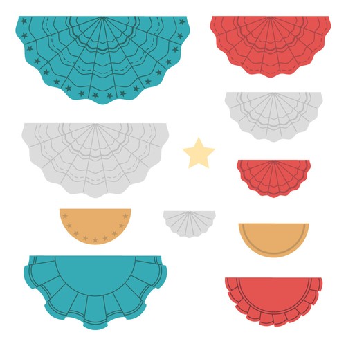 Honey Bee Lovely Layers- Bunting Honey Cuts : Sunkissed Summer Collection - Picture 2 of 3