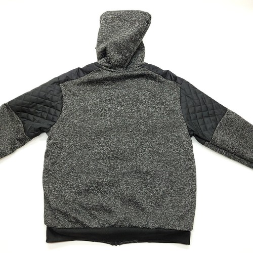 Mecca Jacket Men XXL Black Fleece Hoodie Sherpa Lined Quilted Kangaroo Pockets - Picture 2 of 9