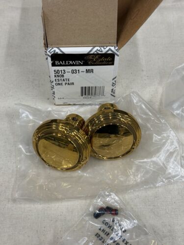 Baldwin Estate 5013 Brass Knob in 031 Polished Brass, no lacquer 5013-031-MR - Picture 3 of 17