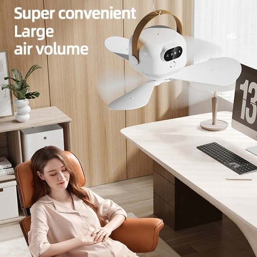 USB Power Mini Ceiling Fan 3 Speed With Remote Control For Camping Tent Outdoor - Picture 5 of 8