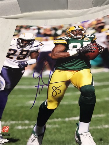 Foto firmada de Greg Jennings por los Green Bay Packers 8x10 autografiada de Beckett BAJO CERTIFICADO DE AUTENTICIDAD 1A - Imagen 3 de 4