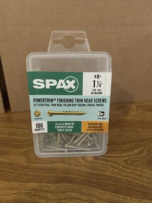 Spax #8 x 1 1/4 Powertrim Finishing Trim Head Screws 