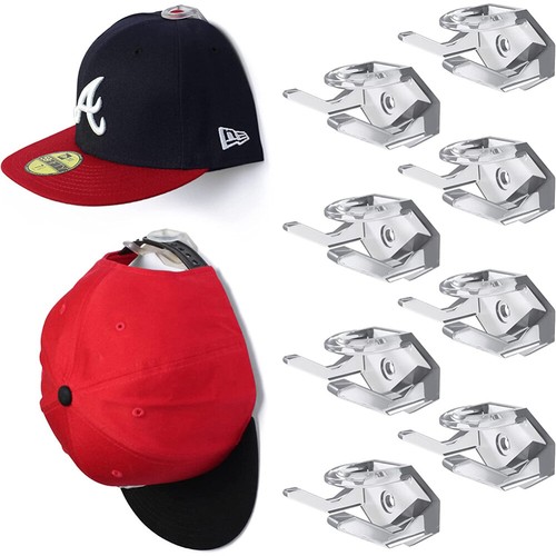 16x Self Adhesive Hat Rack Display Hooks Wall Door Baseball Cap Holder Hanger AU - Picture 4 of 14