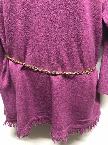 VTG. Goldtone Heavy Chain Link Disks Stations Belt 44” Long Adjustable - Picture 7 of 9