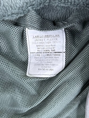 Chaqueta polar Peckham Gen III Polartec verde militar para hombre clima medio frío - Imagen 6 de 9