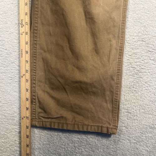 Schmidt Workwear Carpenter Pants Brown Duck Canvas 38x30 Faded - Picture 9 of 9