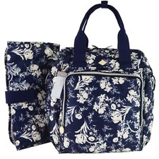Oilily Groovy Sac À Dos À Langer MVZ Bleu Foncé Femme Sac Bleu Blanc Multicolore