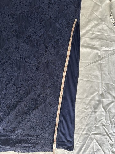 NUEVO JS Collections Vestido de Encaje Adornado Kalani Azul Marino Talla 0 #B894 - Imagen 15 de 18